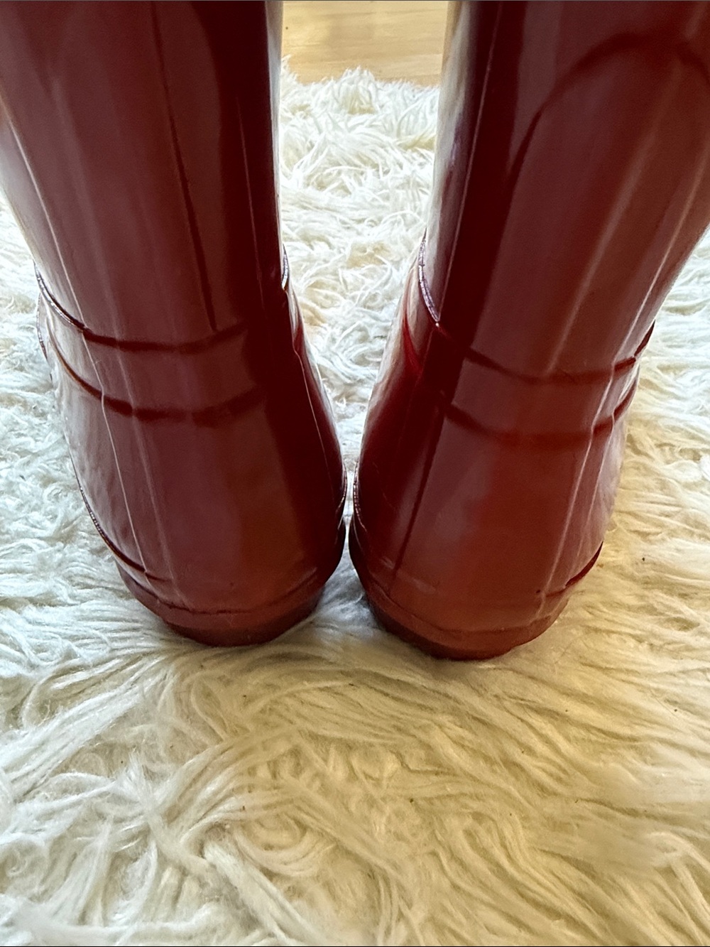 Hunter Miliatry Red Original Tall Gloss Rain Boots 9 - Picture 6 of 8